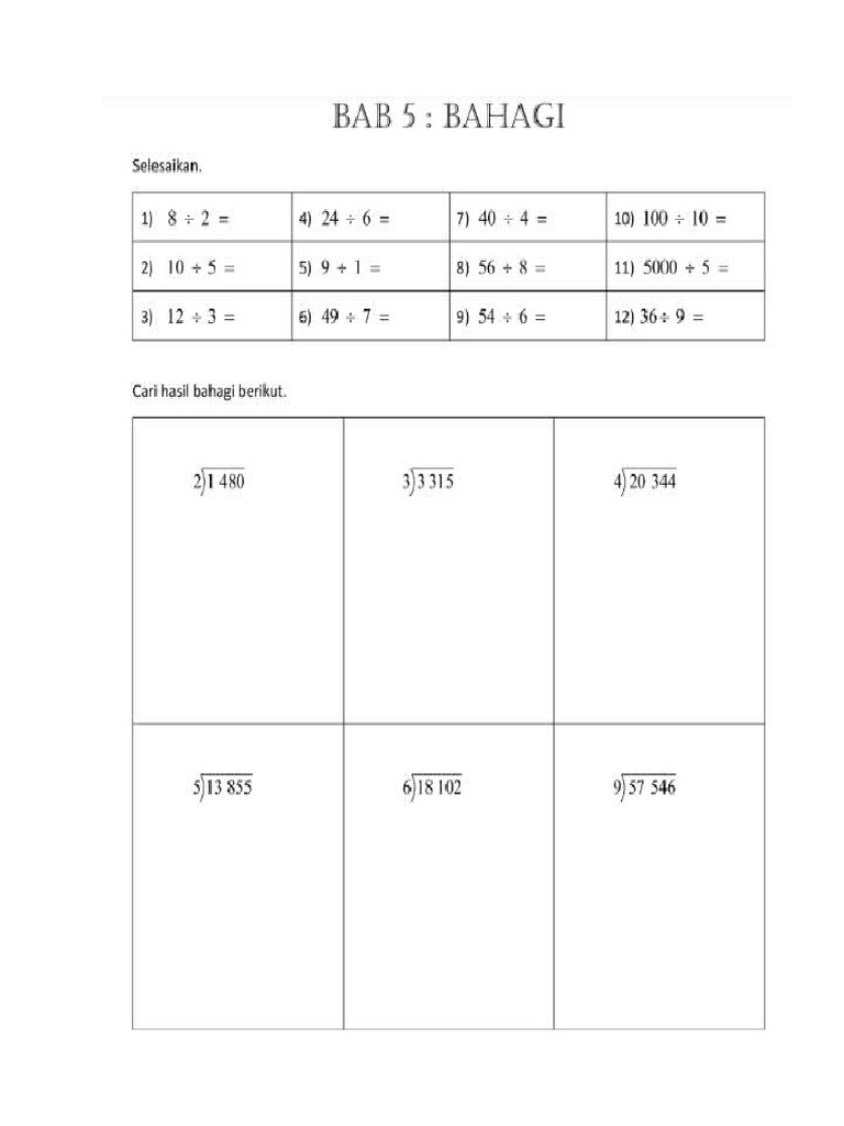 Bahagi Tahun 4 | PDF