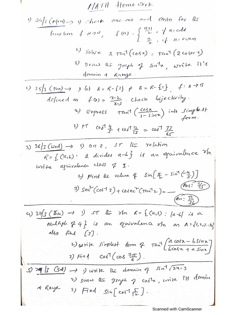 Math HW1 | PDF