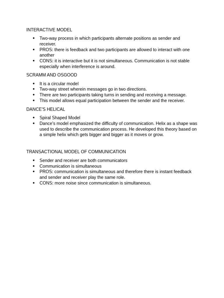 Interactive Communication Models Explained | PDF