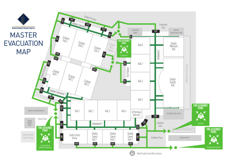 Za’abeel Entrance Evacuation Map | PDF | United Arab Emirates | Dubai