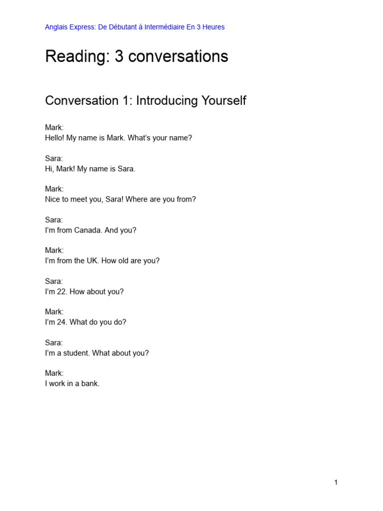 English Conversation Starters | PDF