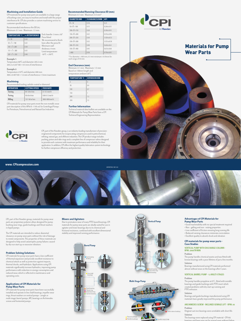 Pump Wear Parts Machining Guide | PDF | Pump | Bearing (Mechanical)