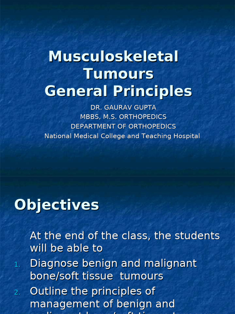Management Principles of Bone Tumors | PDF | Biopsy | Neoplasms