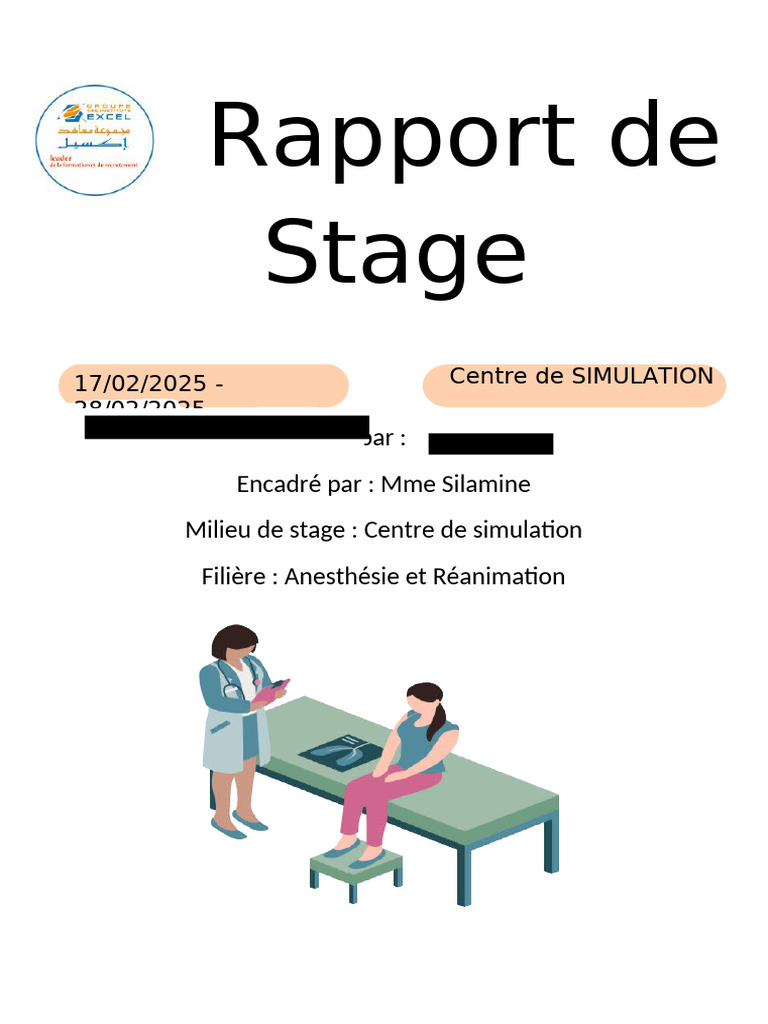 Rapport de Stage en Anesthésie 2025 | PDF | Fréquence cardiaque | Hygiène