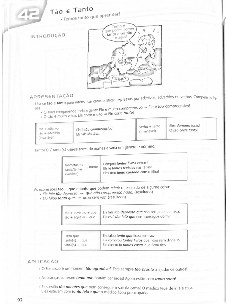 Lição42 Tão e Tanto | PDF