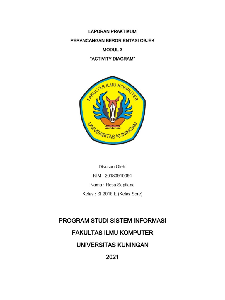 Activity Diagram dalam Praktikum OOP | PDF