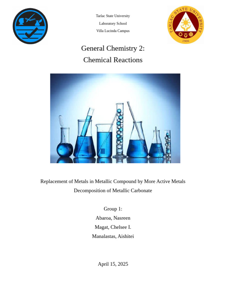 Gen Chem Report | PDF