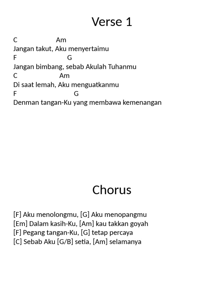 Jangan Takut Aku Menyertaimu | PDF