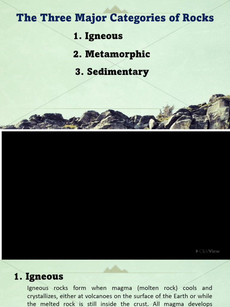 Types and Evolution of Rocks | PDF | Rock (Geology) | Igneous Rock