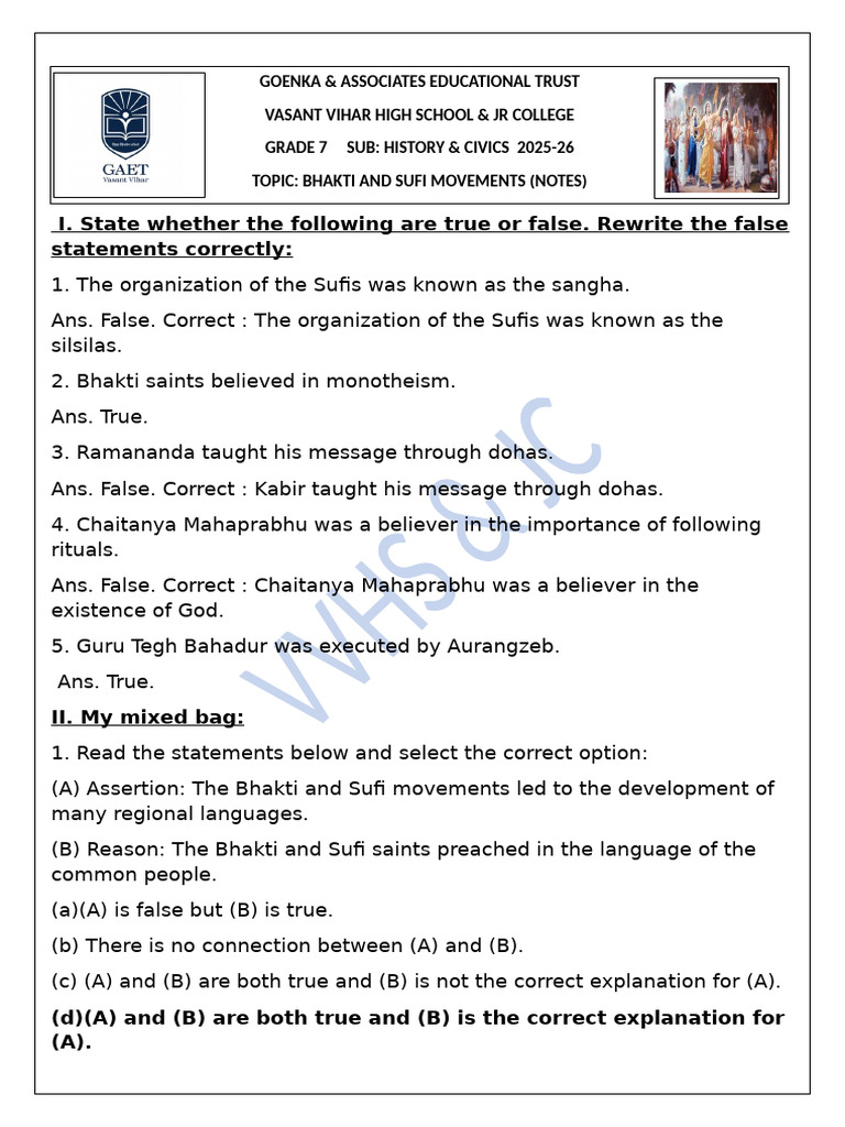 Bhakti and Sufi Movements | PDF | Bhakti Movement | Bhakti