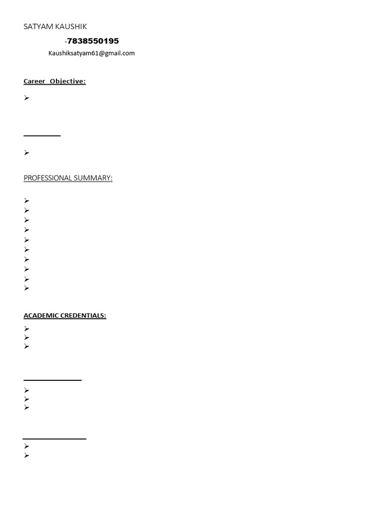 Satyam Resume | PDF