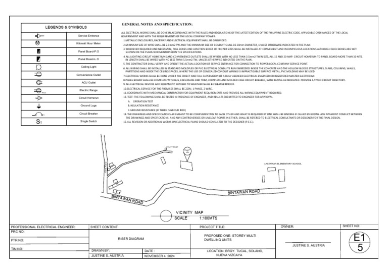 12 DWELLING UNITS 1 Justine. (VicinityMap) | PDF | Electrical Wiring ...