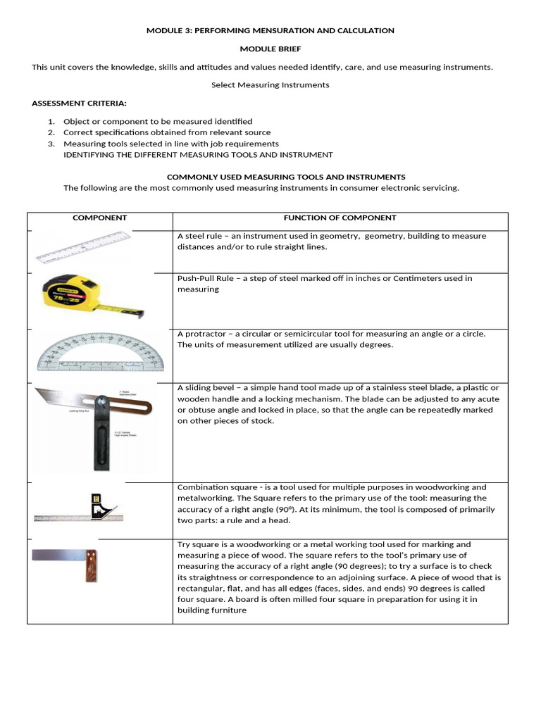 Measuring Tools and Calculation Techniques | PDF | Electricity ...
