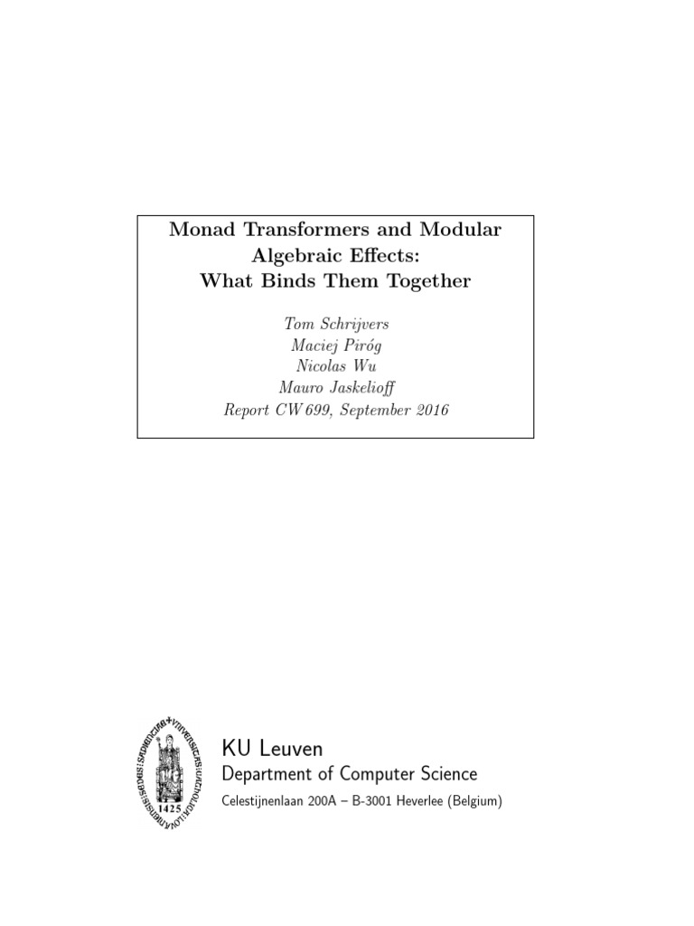 2016 Monad Transformers | PDF | Computer Programming | Software Engineering