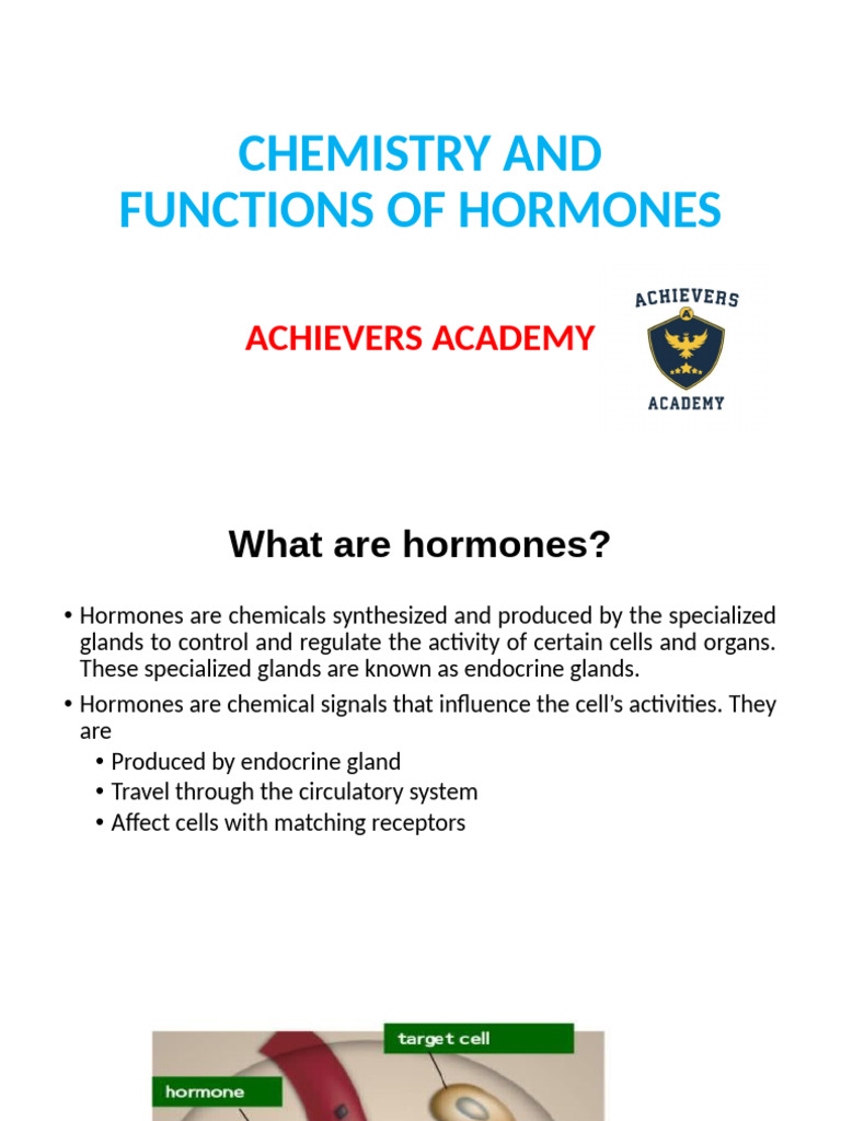 Chemistry and Functions of Hormones | PDF | Hormone | Steroid Hormone