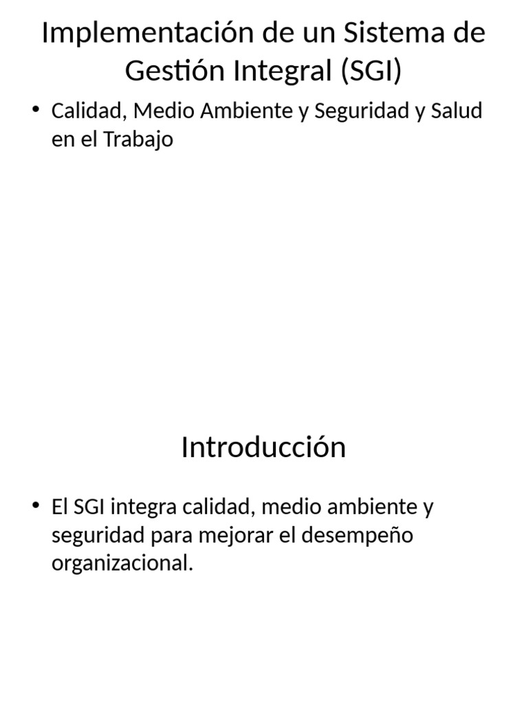 SGI Presentacion | PDF