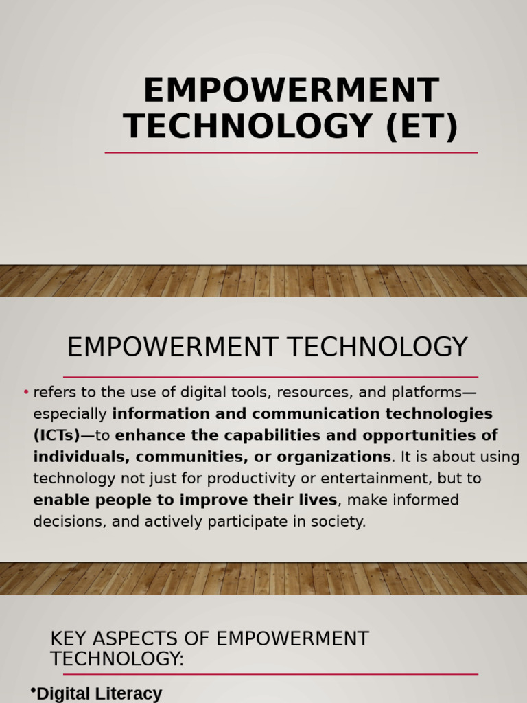 Lesson 1 Empowerment Technology Et | PDF | Empowerment | Information ...
