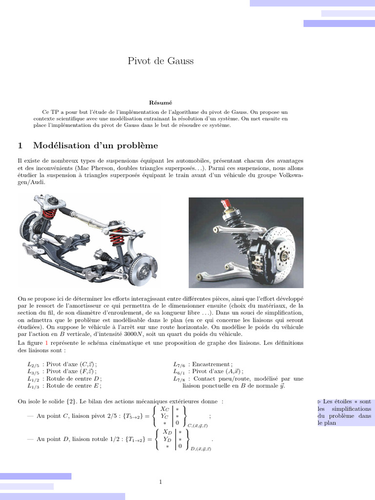 Implémentation du Pivot de Gauss | PDF | Matrice (Mathématiques ...
