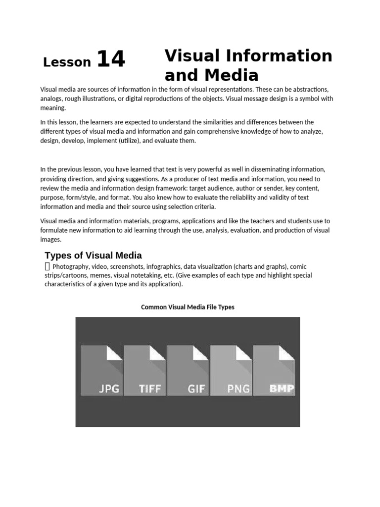 Understanding Visual Media Types and Design | PDF | Composition (Visual ...