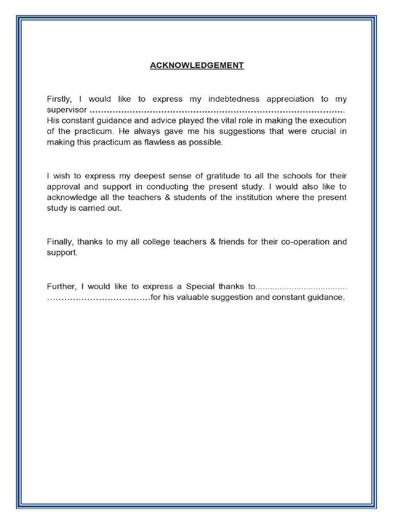 Acknowledgement | PDF