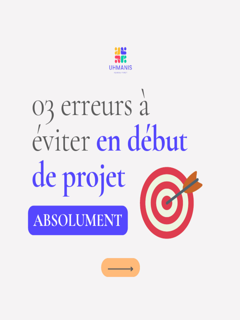 3 erreurs à éviter en gestion de projet | PDF
