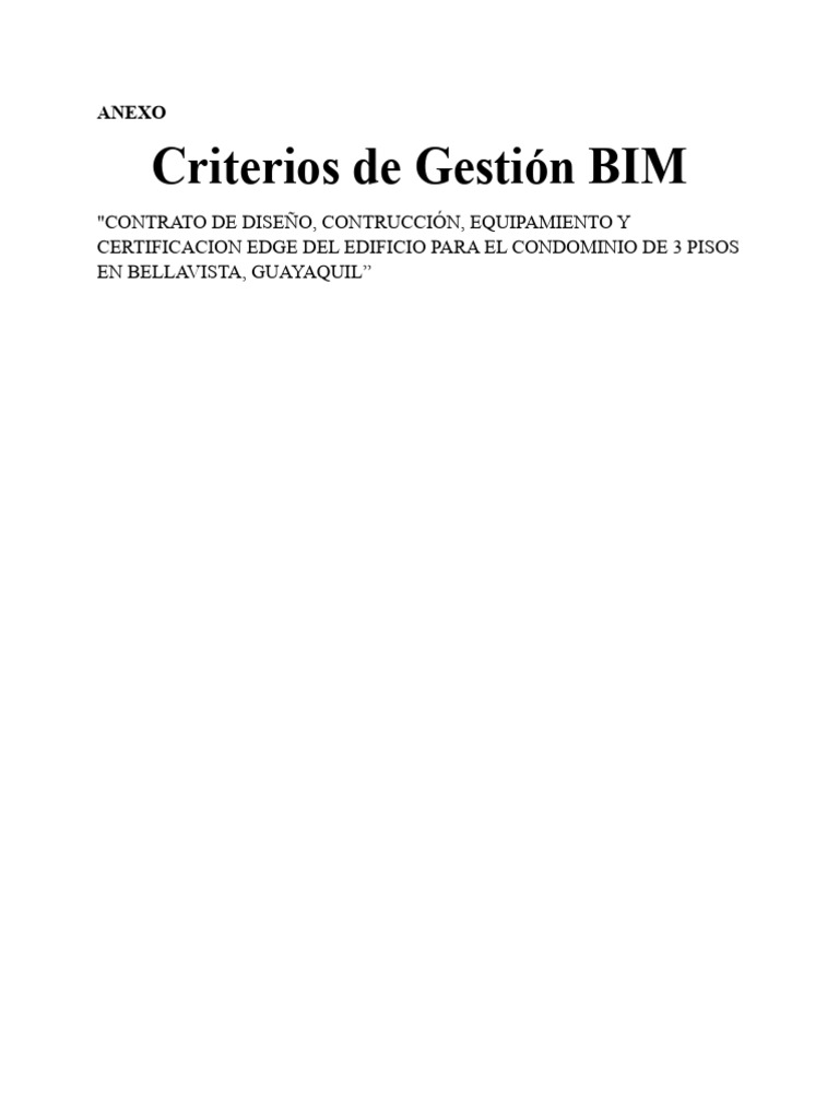 Criterios de Gestión BIM para Proyecto EDGE | PDF | Planificación ...