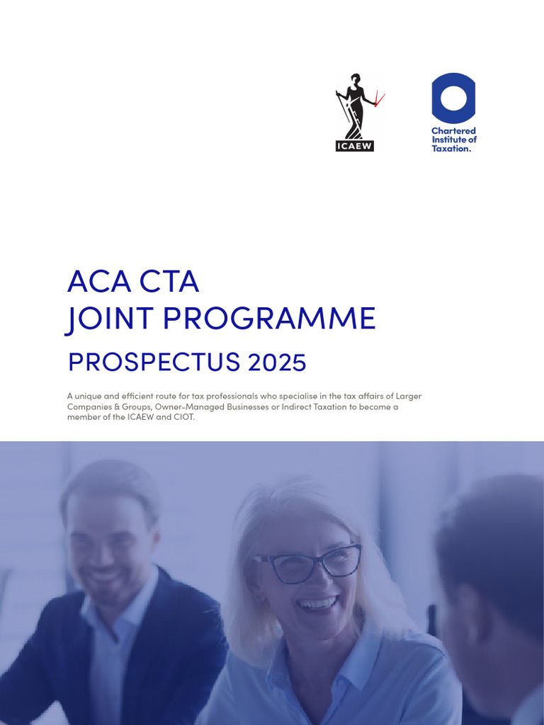 ACA CTA Joint Programme Prospectus 2025 | PDF