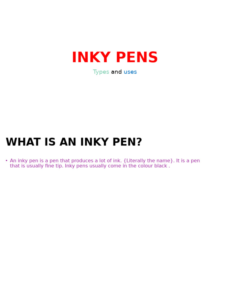 Inky Pens | PDF