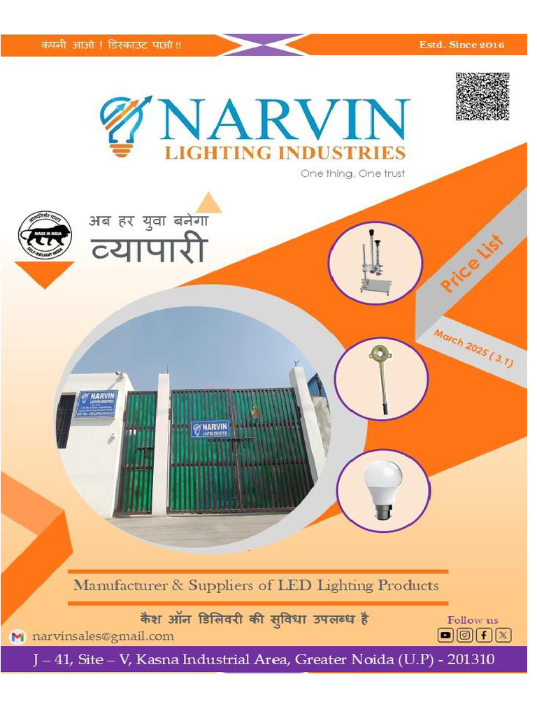 Narvin LED Bulb Product Catalog | PDF | Soldering | Equipment