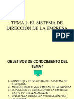 El Sistema de Direccion de La Empresa