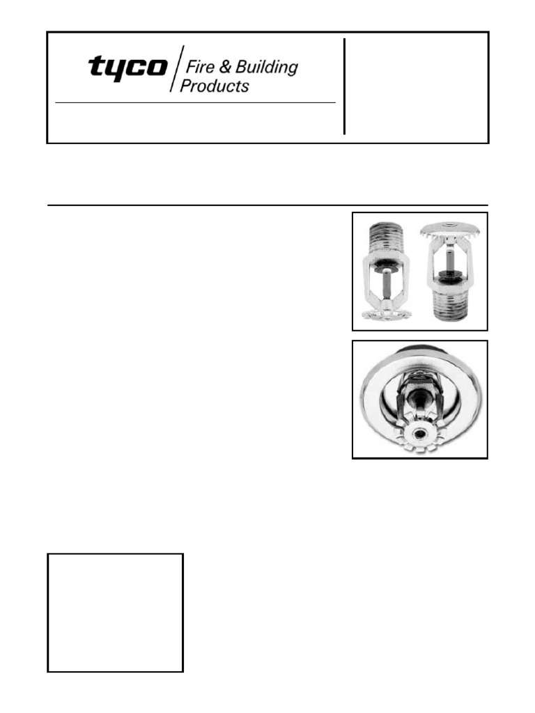 TY-B Series Sprinklers Overview | PDF | Fire Sprinkler System | Pipe ...