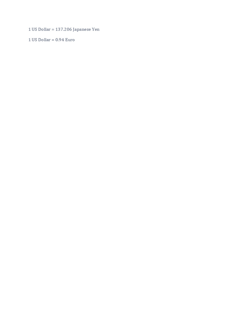 Exchange Rates | PDF