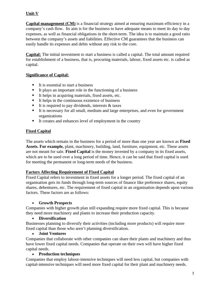 Capital Management and Budgeting Overview | PDF | Net Present Value ...