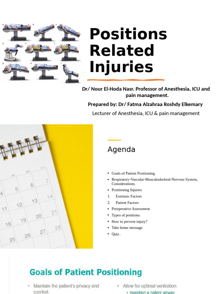 Patient Positioning and Injury Prevention | PDF | Vein | Blood Pressure