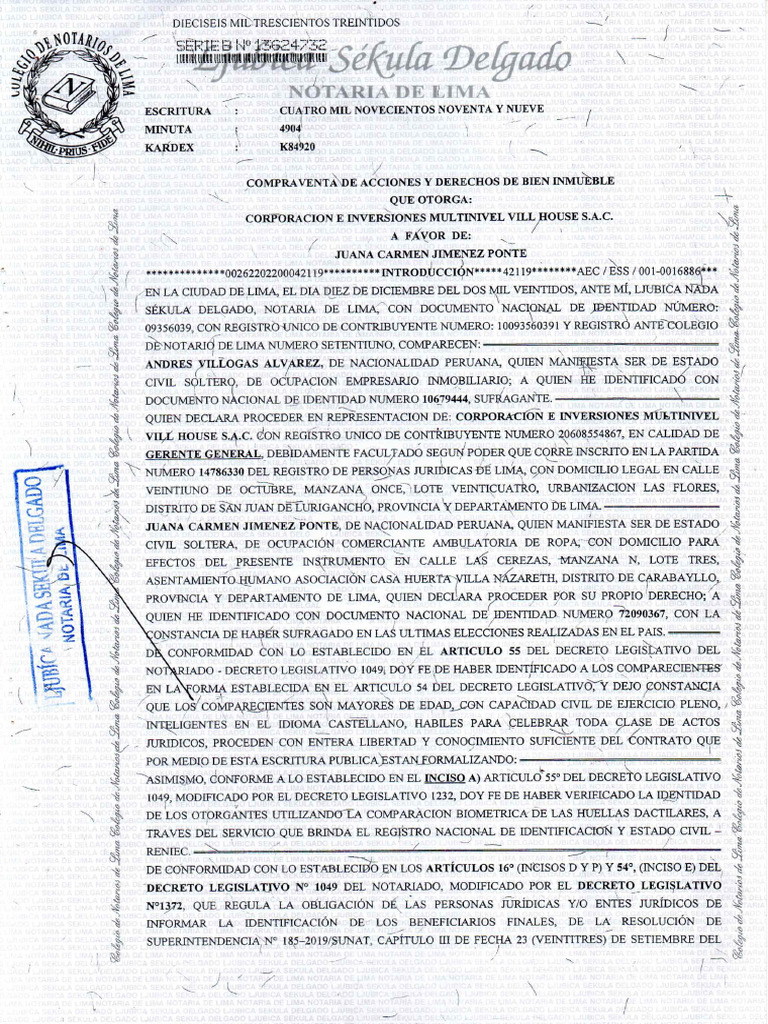 Documentacion Notarial | PDF