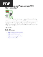 Architecture and Programming of 8051 Microcontrollers