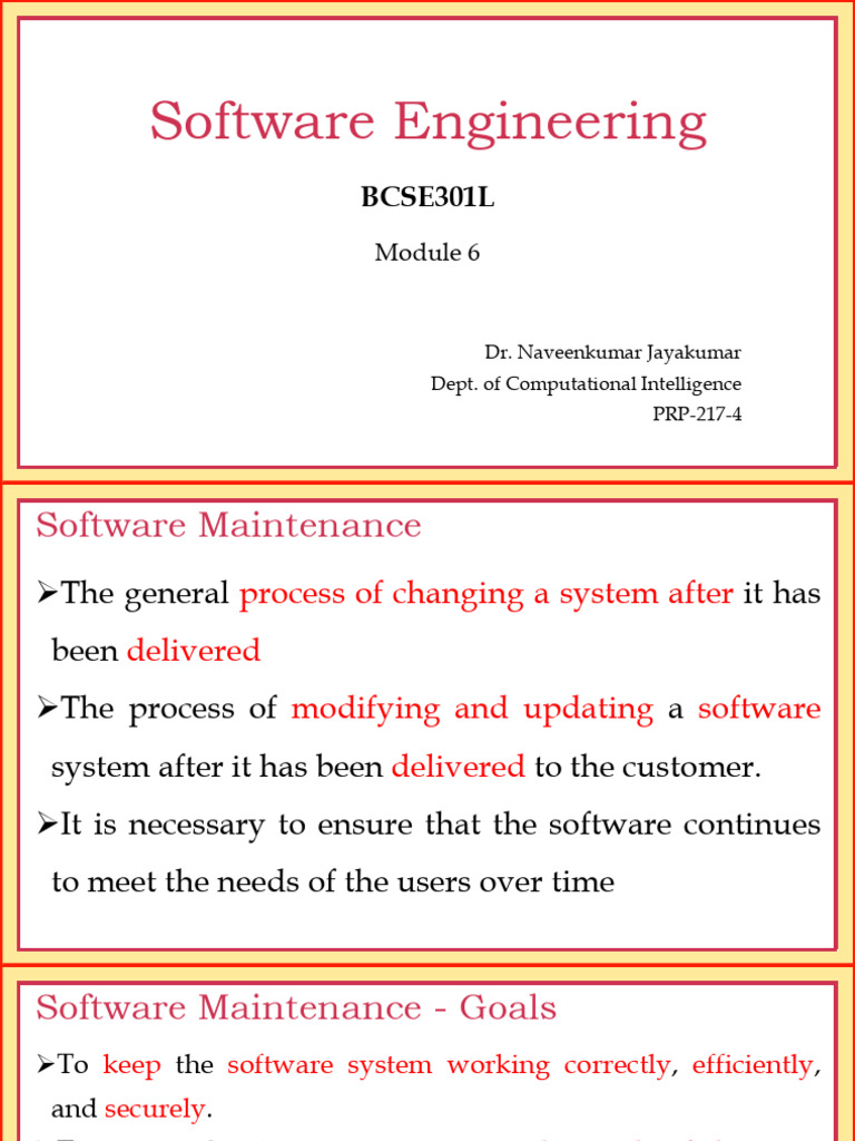 Software Maintenance in Engineering | PDF | Software | Programming