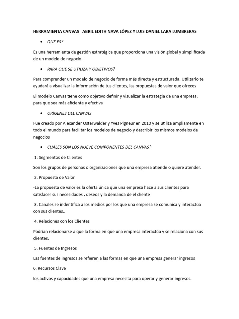 Guía Completa del Modelo Canvas | PDF | Business | Sector privado