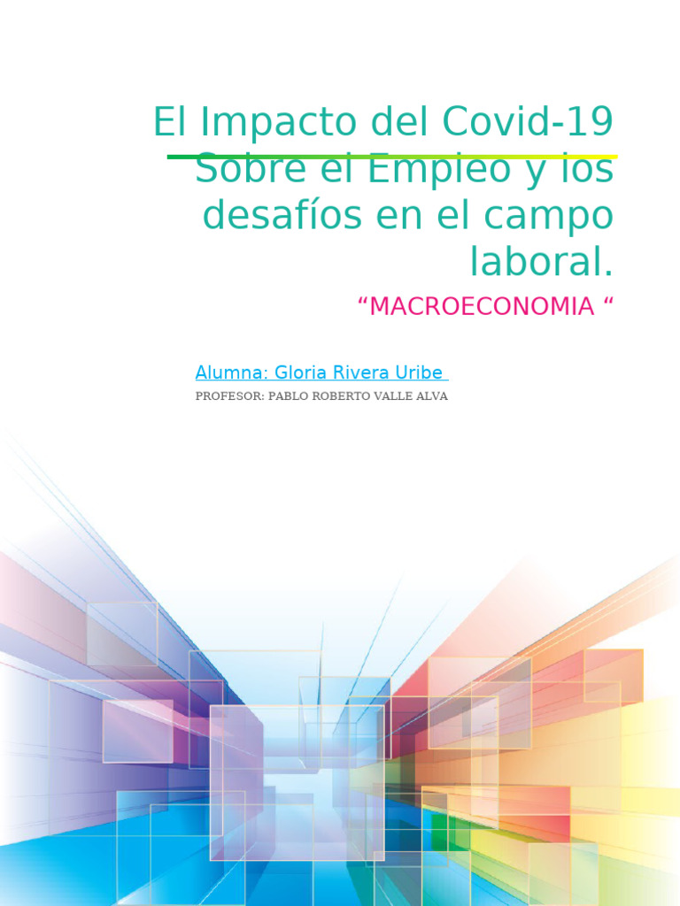 El Impacto de La Pandemia Sobre El Empleo en México Proyecto | PDF ...