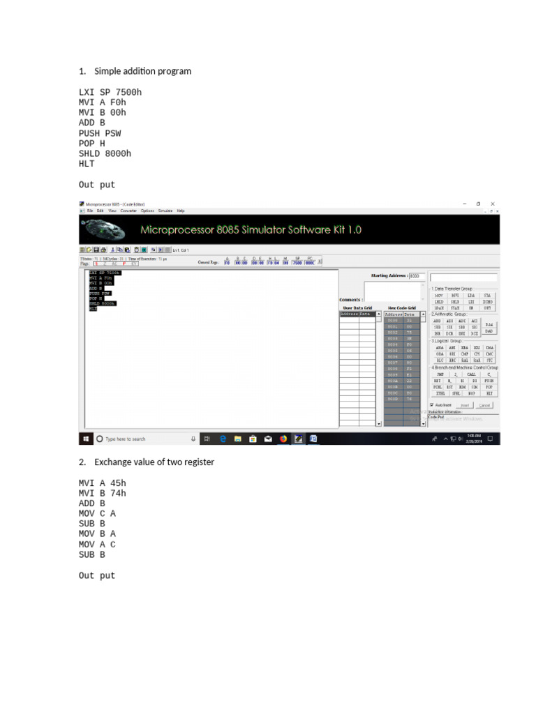 Simple Addition Program | PDF