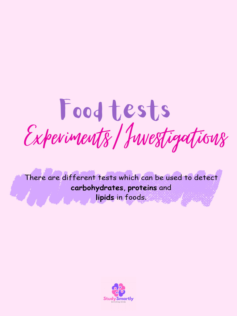 Food Testing Methods for Grade 10 | PDF | Catalase | Hydrogen Peroxide