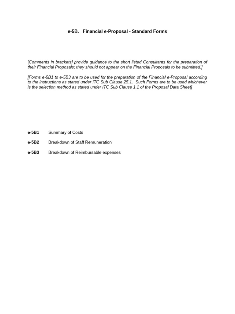 E-5B. Financial E-Proposal - Standard Forms | PDF