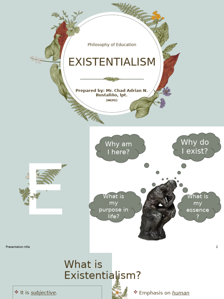 Understanding Existentialism in Education | PDF | Existentialism ...