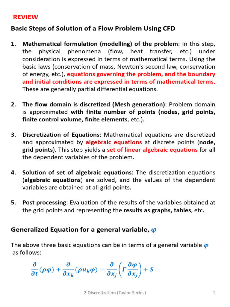 ZME654 2 Discretization (Taylor Series) | PDF | Equations | Numerical ...