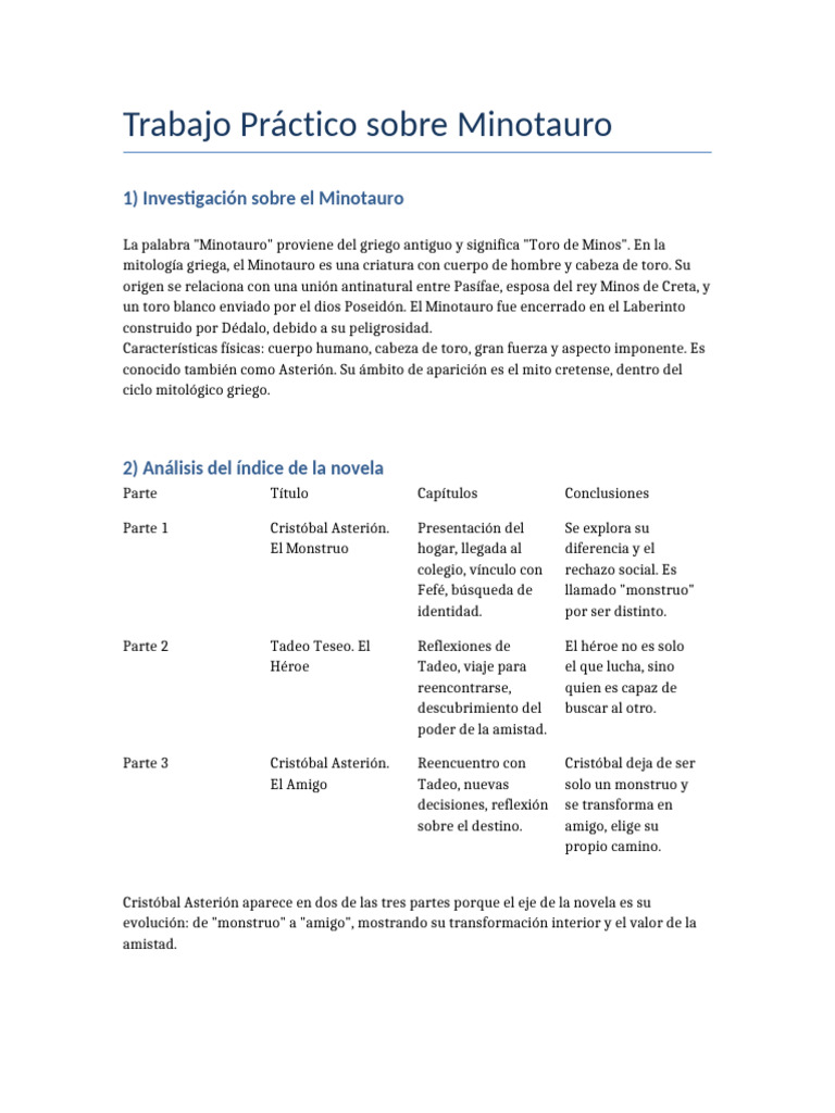 Minotauro: De Monstruo a Amigo | PDF | Minotauro