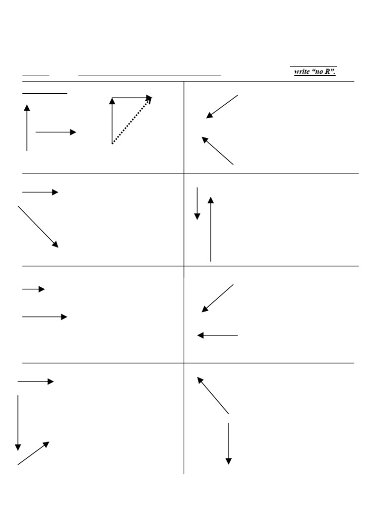 Vector Addition Practice Worksheet Pdf