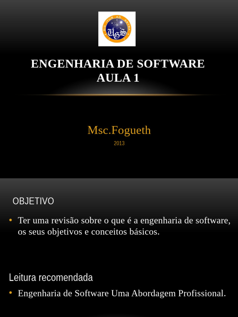 Aula - 1 - Engenharia de Software | PDF | Engenharia de Software ...
