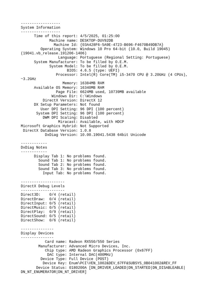 System Info for Windows 10 Pro | PDF | Device Driver | Codec