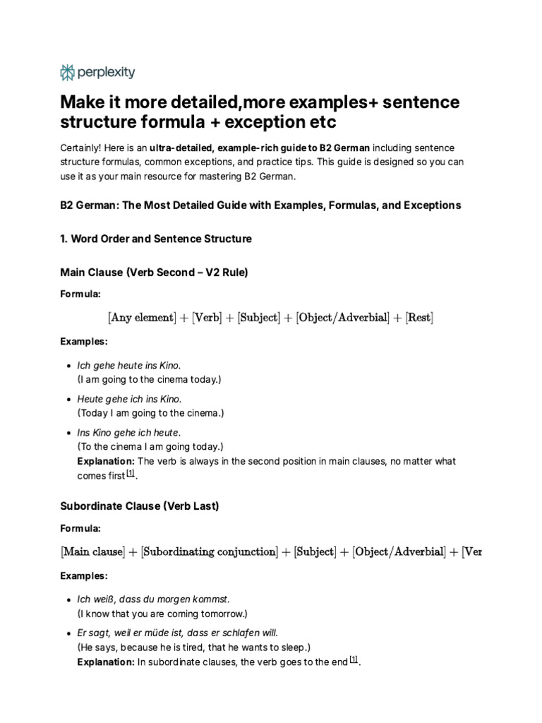 Make It More Detailed, More Examples+ Sentence Stru | PDF