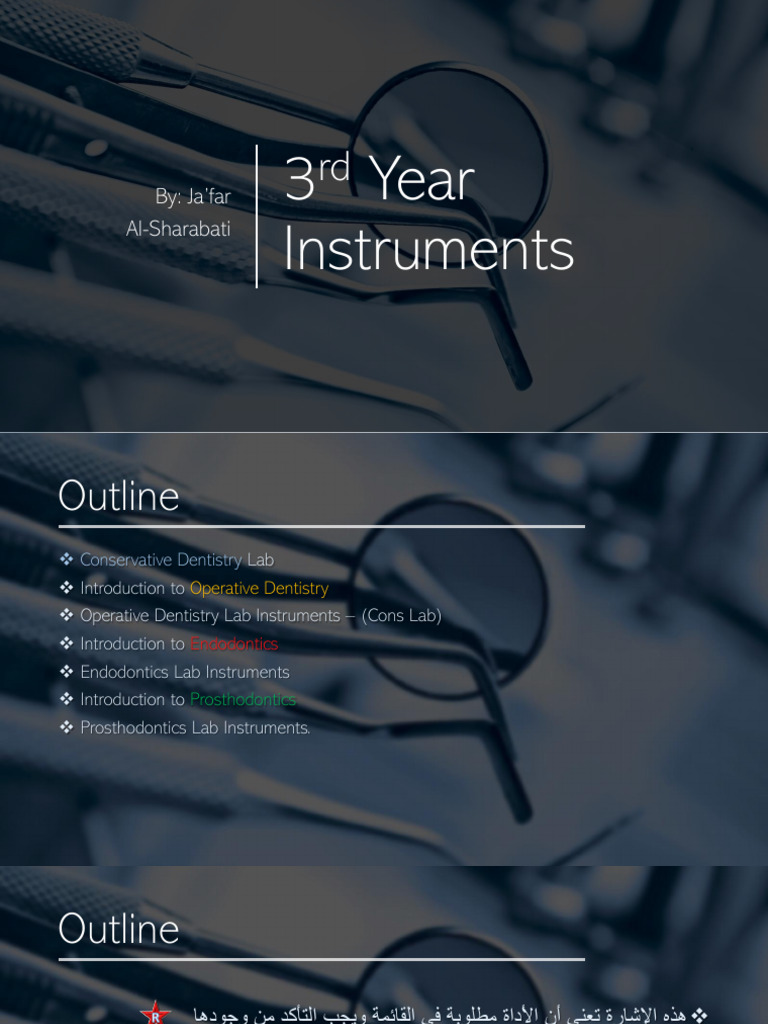 Dental Instruments Overview and Uses | PDF | Dentistry | Dentistry Branches